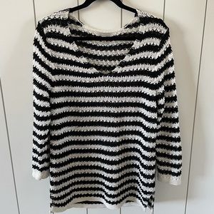 Black & White Striped Knit Sweater